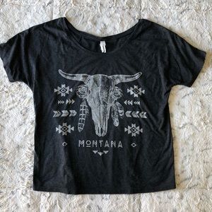 Vintage Montana buffalo skull t-shirt